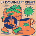 the album cover for Bluewerks Vol. 1 &amp; 2 - Up Down Left Right / In Full Bloom [RSD Essential Indie Colorway Green LP]