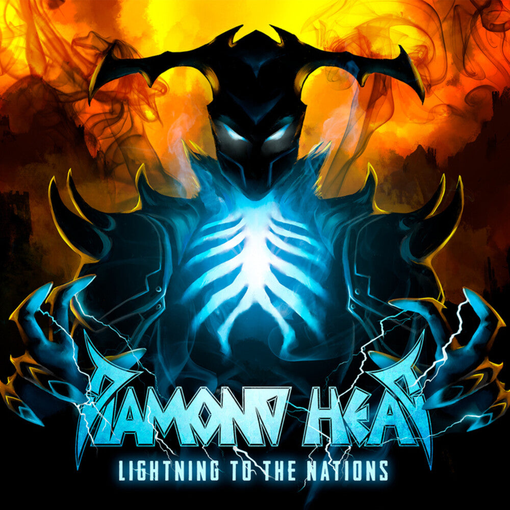 the album cover for Diamond Head - Lightning To The Nations (The White A)