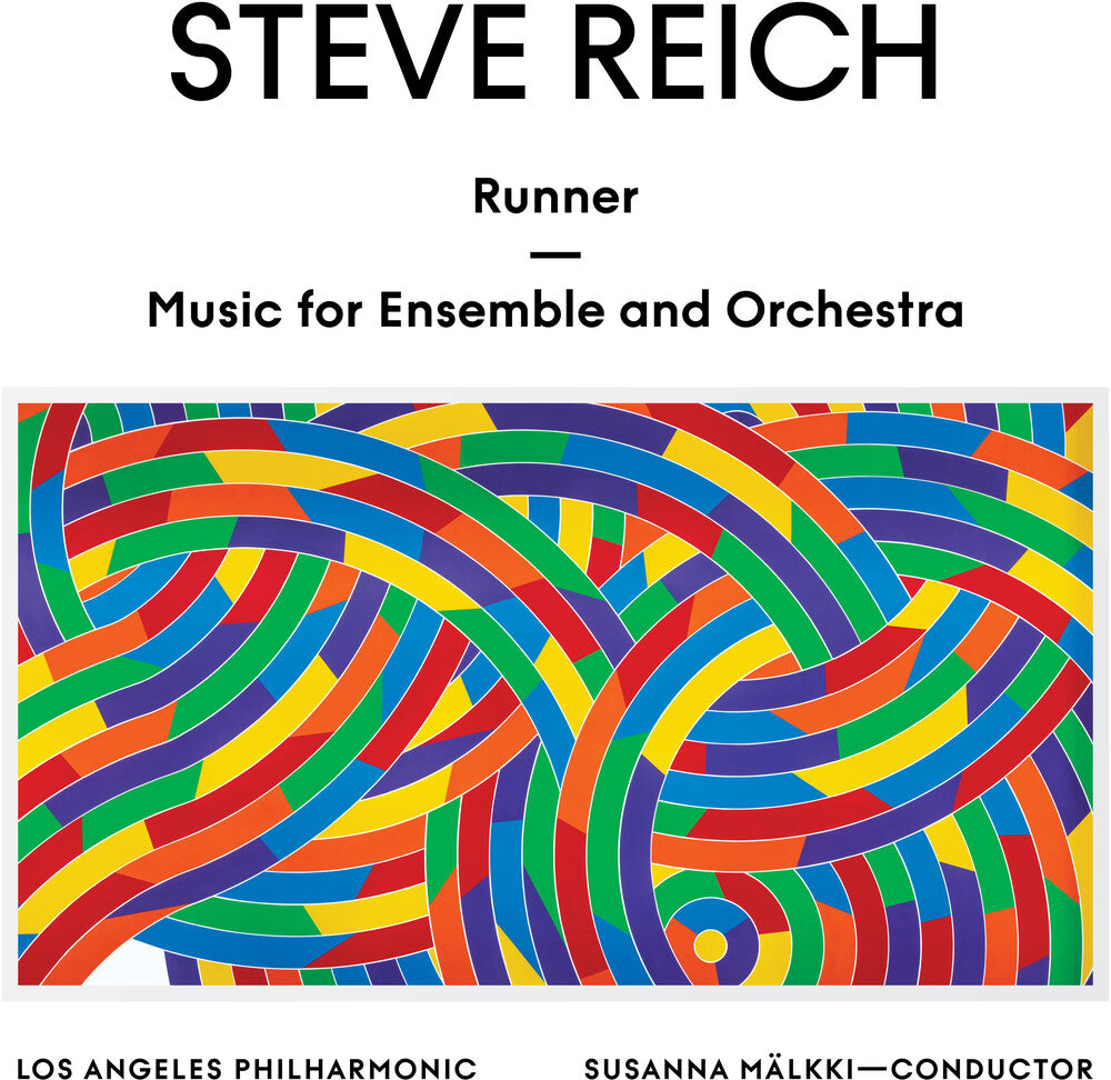 the album cover for Los Angeles Philharmonic, Susanna Mälkki - Steve Reich: Runner / Music for Ensemble & Orchestra