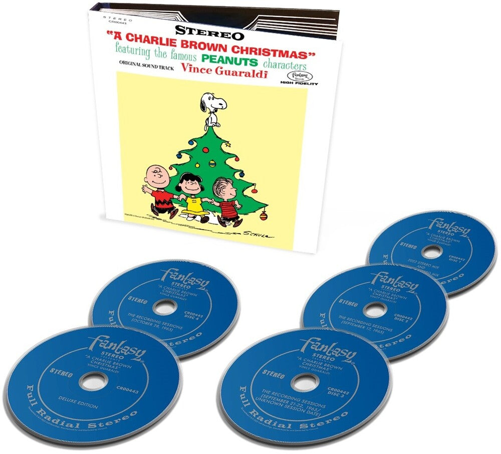 the album cover for Vince Guaraldi Trio - A Charlie Brown Christmas: Deluxe Edition [Super Deluxe Box Set]