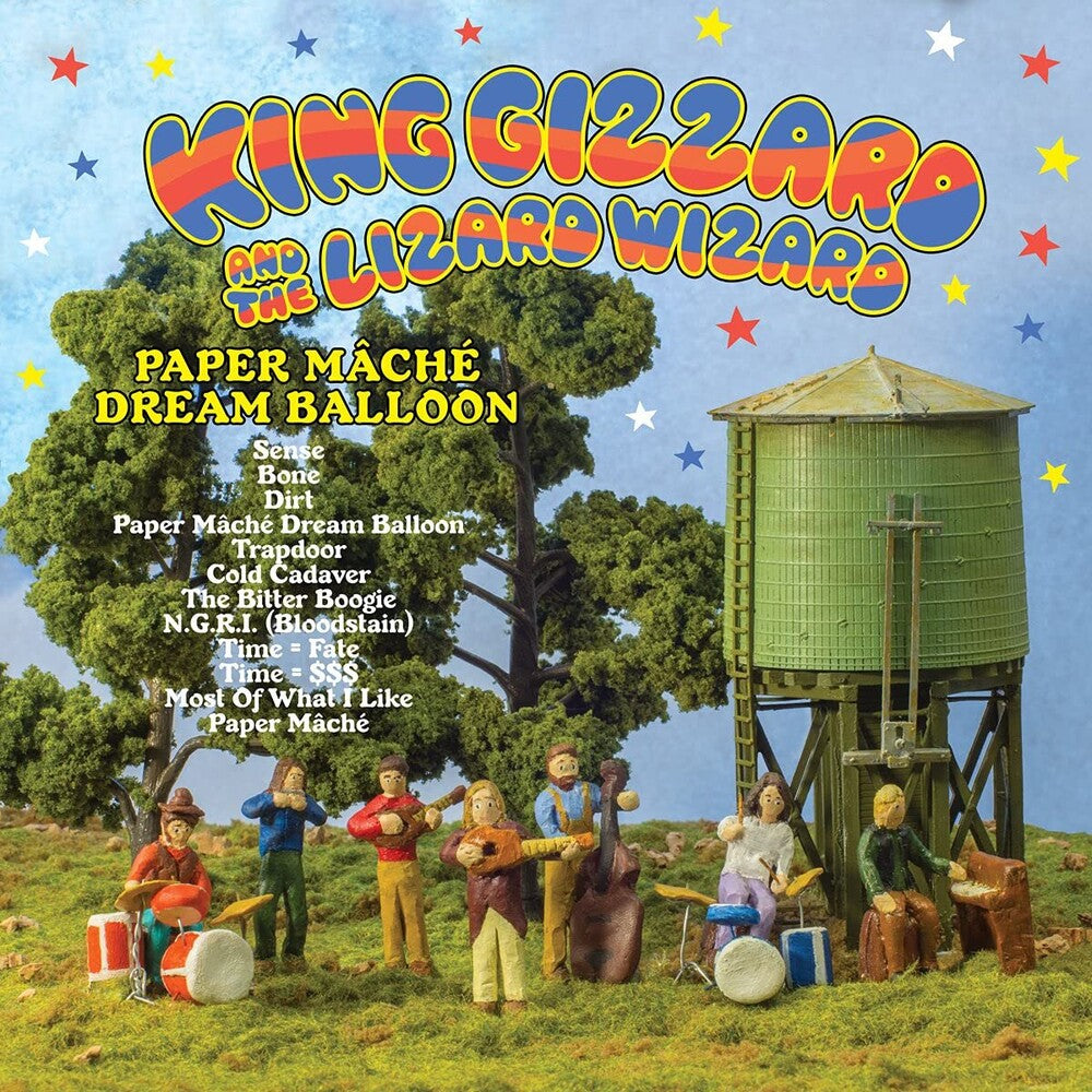 the album cover for King Gizzard & The Lizard Wizard - Paper Mache Dream Ballon [Deluxe Fresh Lemon/Mango Wave 2 LP]
