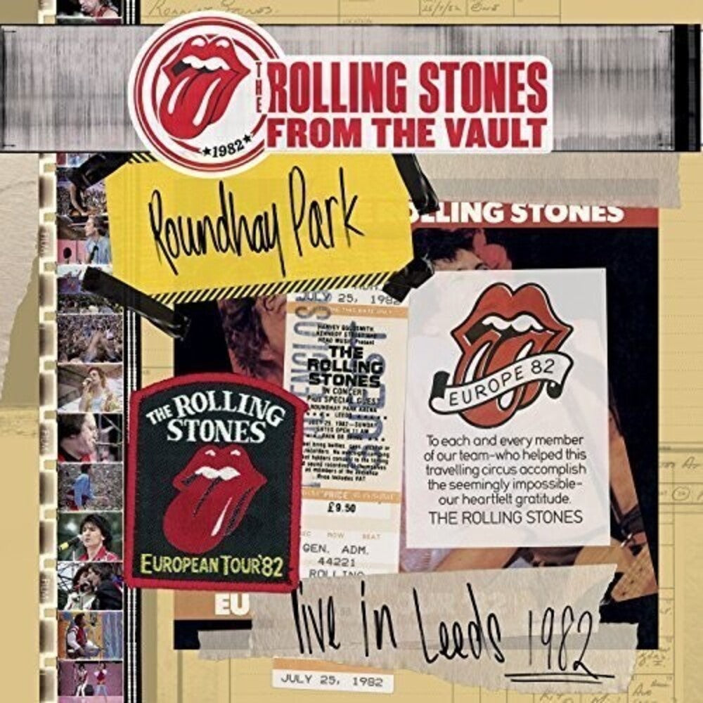 the album cover for The Rolling Stones - From The Vault: Live in Leeds 1982 [3 LP/DVD Combo]