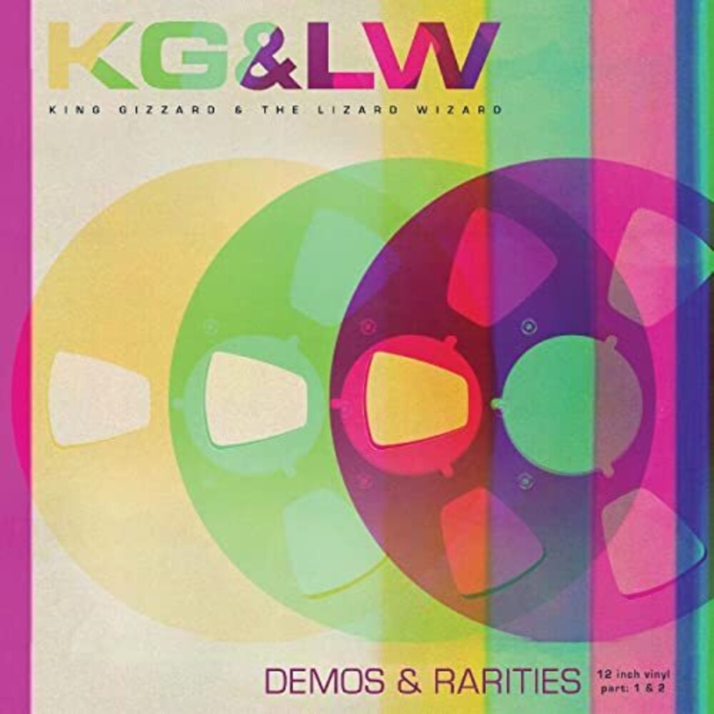 the album cover for King Gizzard & The Lizard Wizard - Demos & Rarities (US Fuzz Club Official Bootleg) [Indie Exclusive Limited Edition Blue/Violet 2LP]