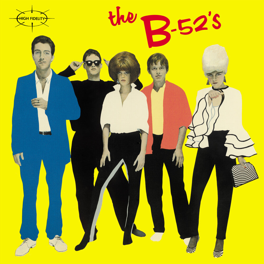 the album cover for The B-52's - The B-52's [Rocktober Limited Edition Ultra Clear w/ Red Splatter LP]