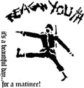 the album cover for Reagan Youth - It's A Beautiful Day...for A Matinee! - black/white split