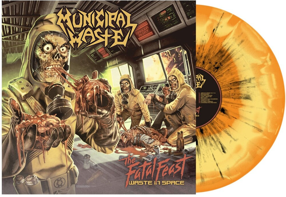 the album cover for Municipal Waste - The Fatal Feast [Orange & Yellow Splatter LP]