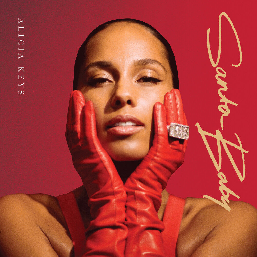 the album cover for Alicia Keys - Santa Baby