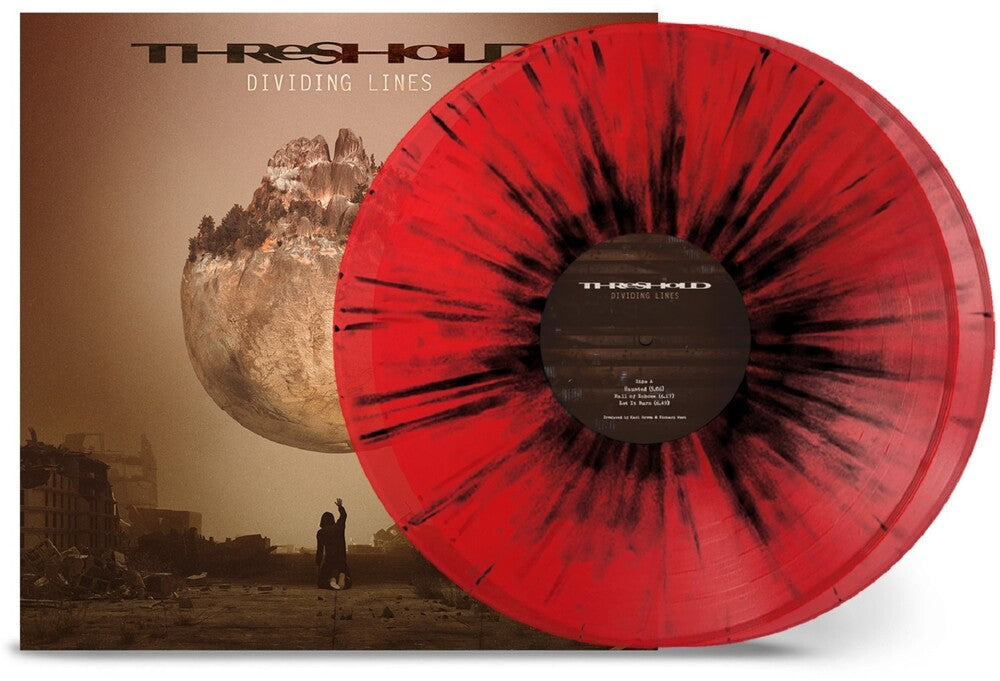 the album cover for Therion - Dividing Lines - Transparent Red W/ Black Splatter