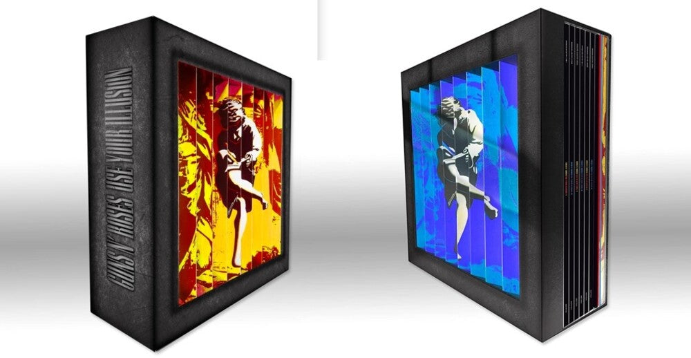 the album cover for Guns N' Roses - Use Your Illusion I & II: Remastered [Super Deluxe Edition 12LP/Blu-ray]