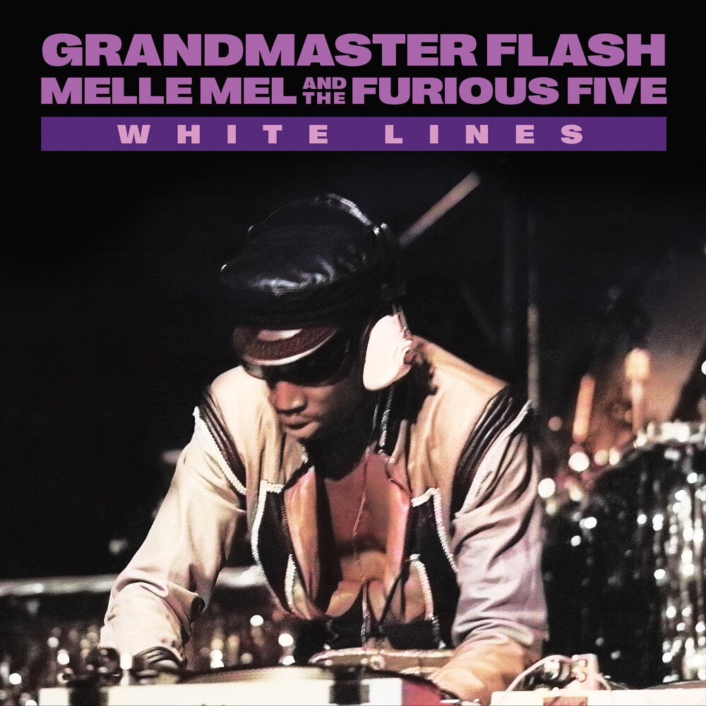 the album cover for Grandmaster Flash / Melle Mel & the Furious Five - White Lines - Purple