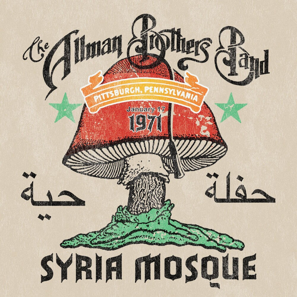 the album cover for The Allman Brothers Band - Syria Mosque: Pittsburgh, PA January 17, 1971
