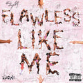 the album cover for Lucki - Flawless Like Me - Pink & White Galaxy [Colored Vinyl]