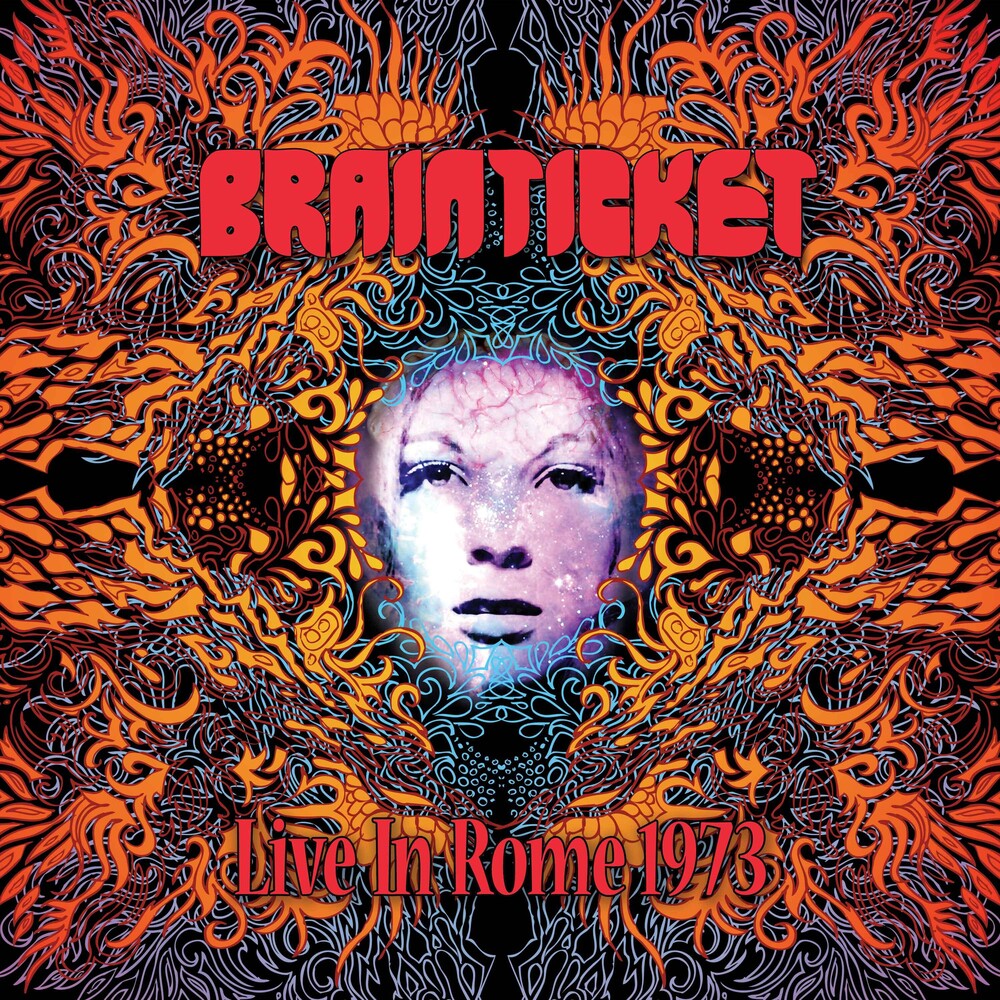 the album cover for Brainticket - Live In Rome 1973 - Red/yellow Splatter