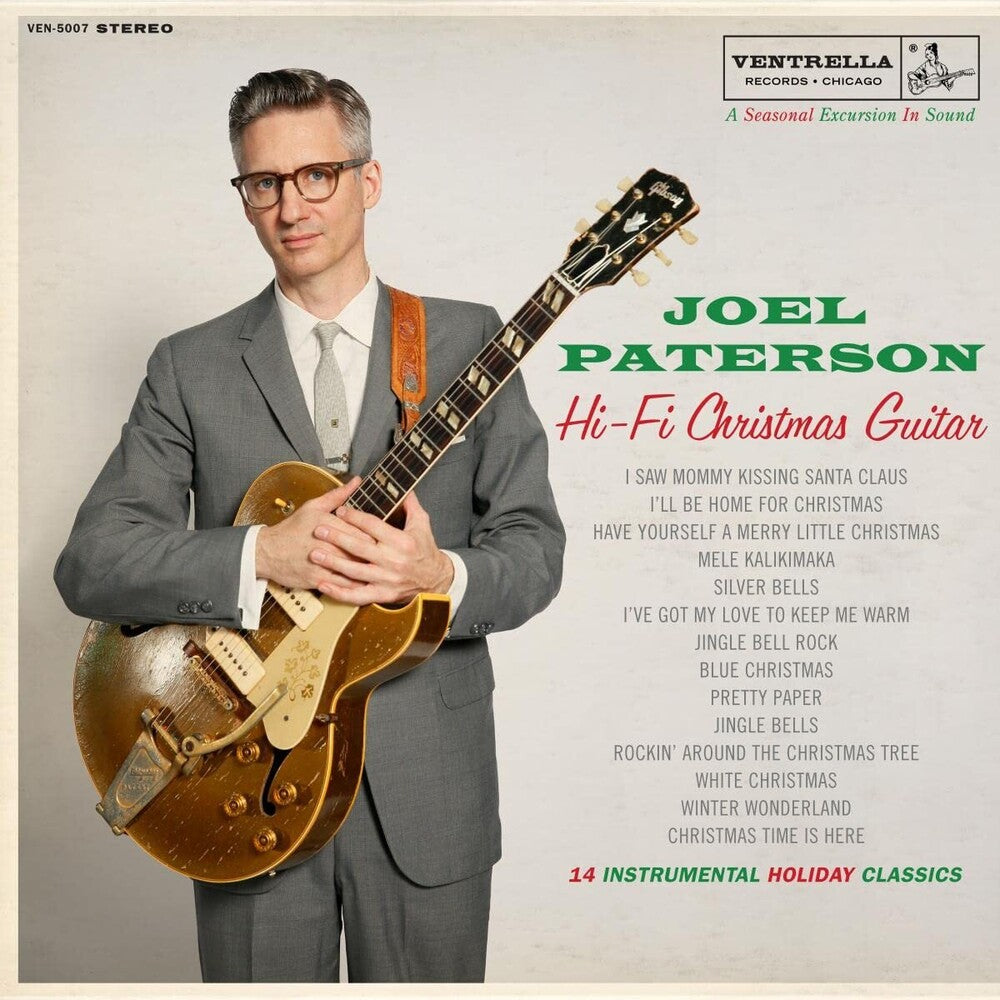 the album cover for Joel Paterson - Hi-Fi Christmas Guitar [Limited Edition Translucent Green LP]