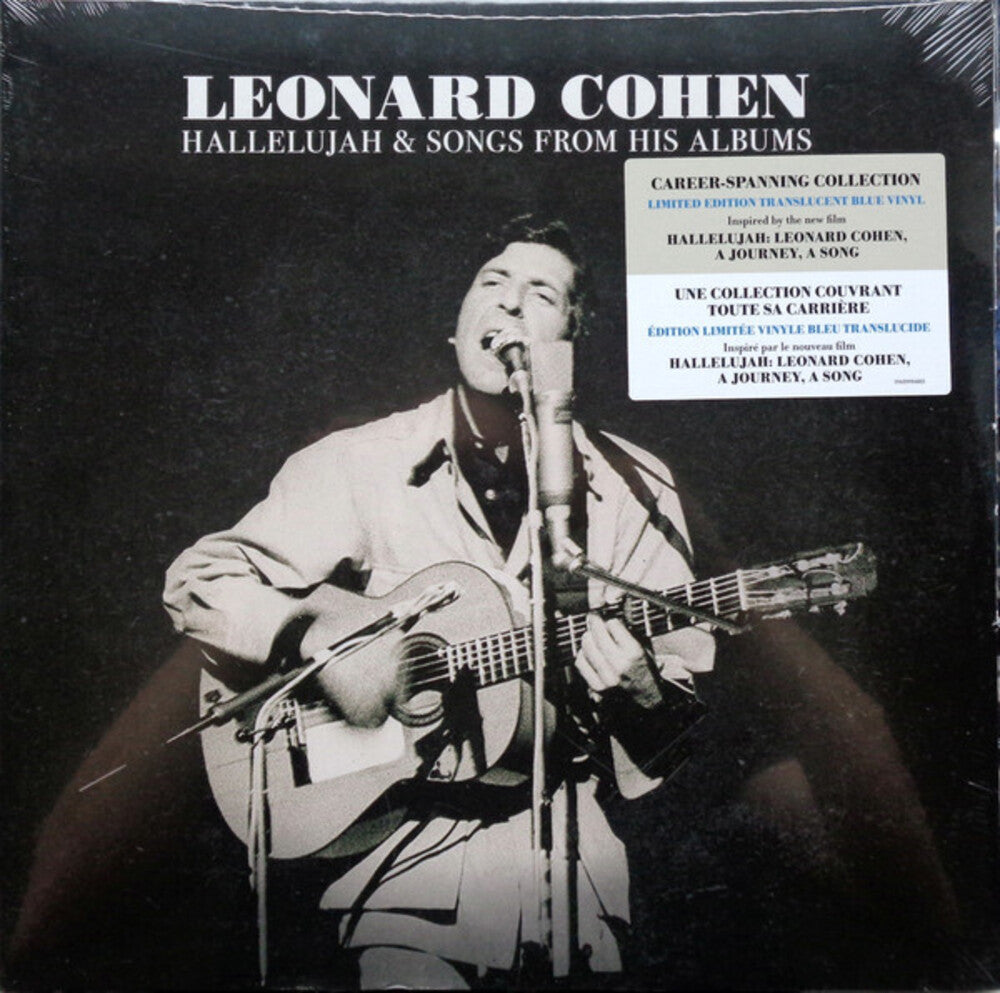 the album cover for Leonard Cohen - Hallelujah & Songs From His Albums - Ltd Blue Marble Vinyl
