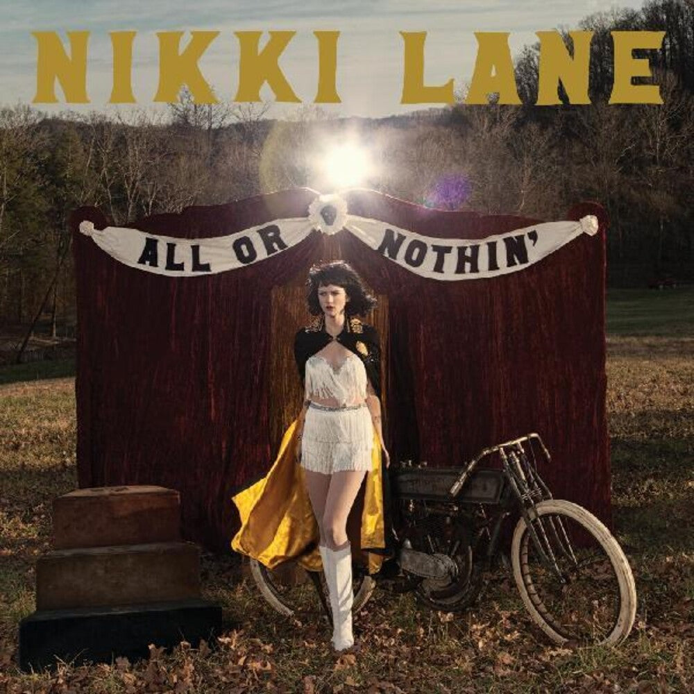 the album cover for Nikki Lane - All Or Nothin' [Limited Edition Metallic Silver & Yellow Swirl LP]