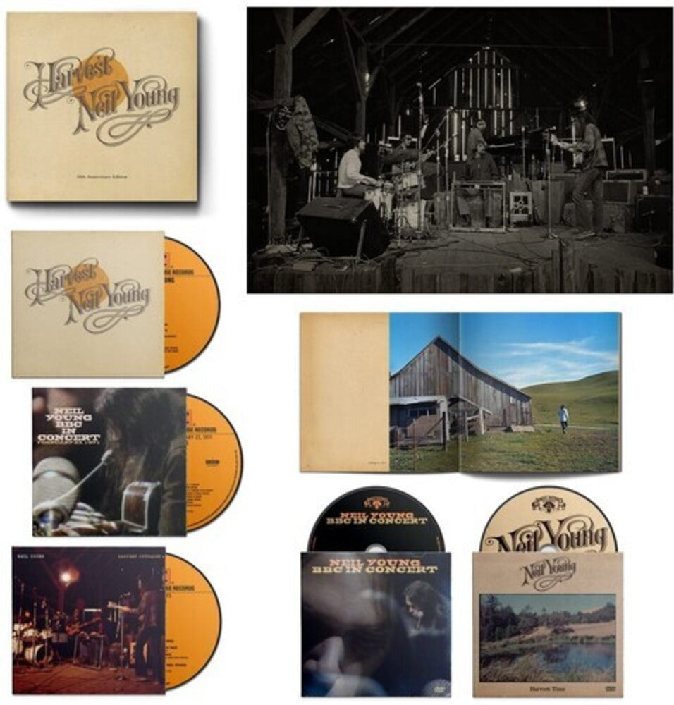 the album cover for Neil Young - Harvest: 50th Anniversary Edition [3CD/2DVD Box Set]