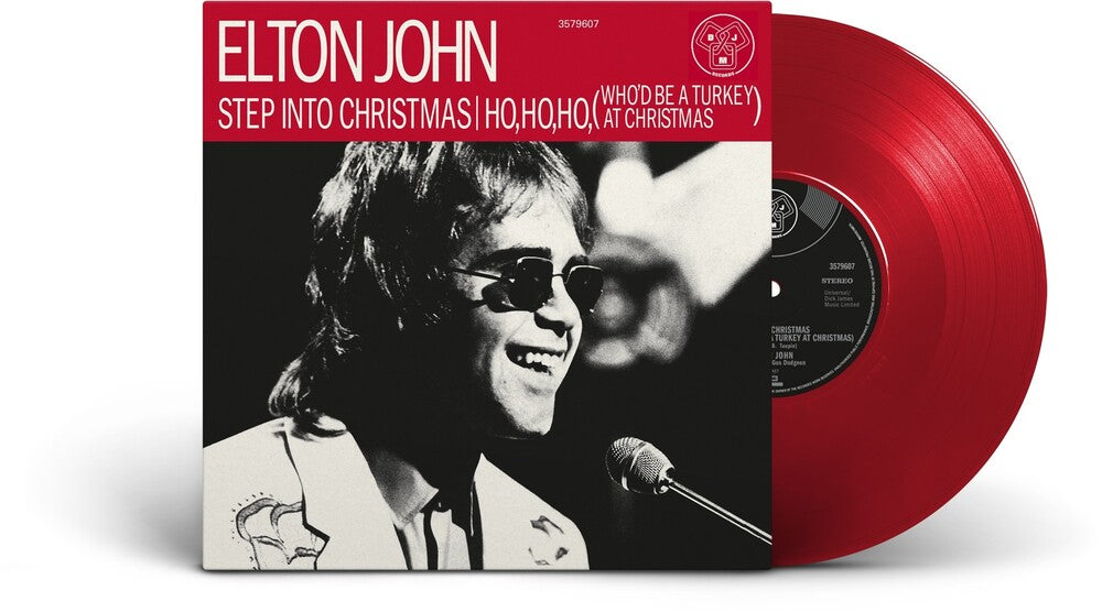 the album cover for Elton John - Step Into Christmas [Red 10in LP]