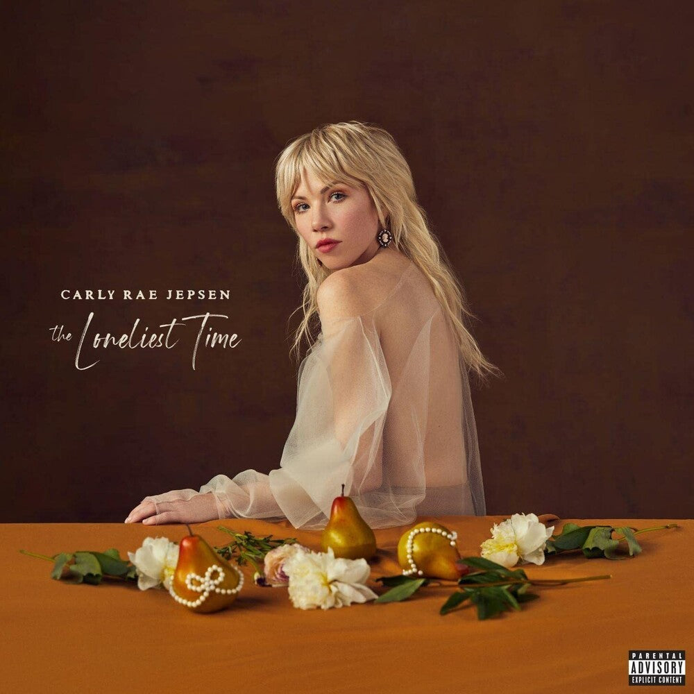 the album cover for Carly Rae Jepsen - The Loneliest Time - Ltd Crystal Rose Vinyl