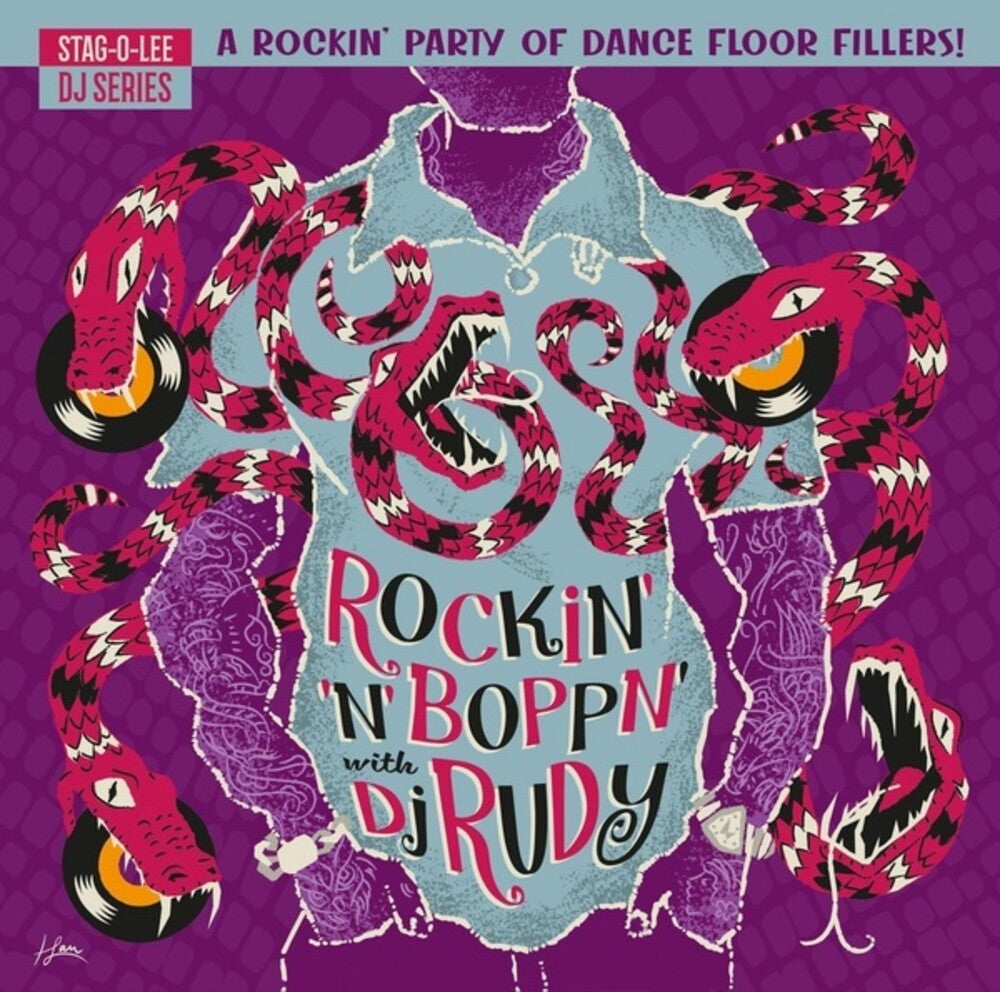 the album cover for Various Artists - Rockin' N Boppn' With Dj Rudy
