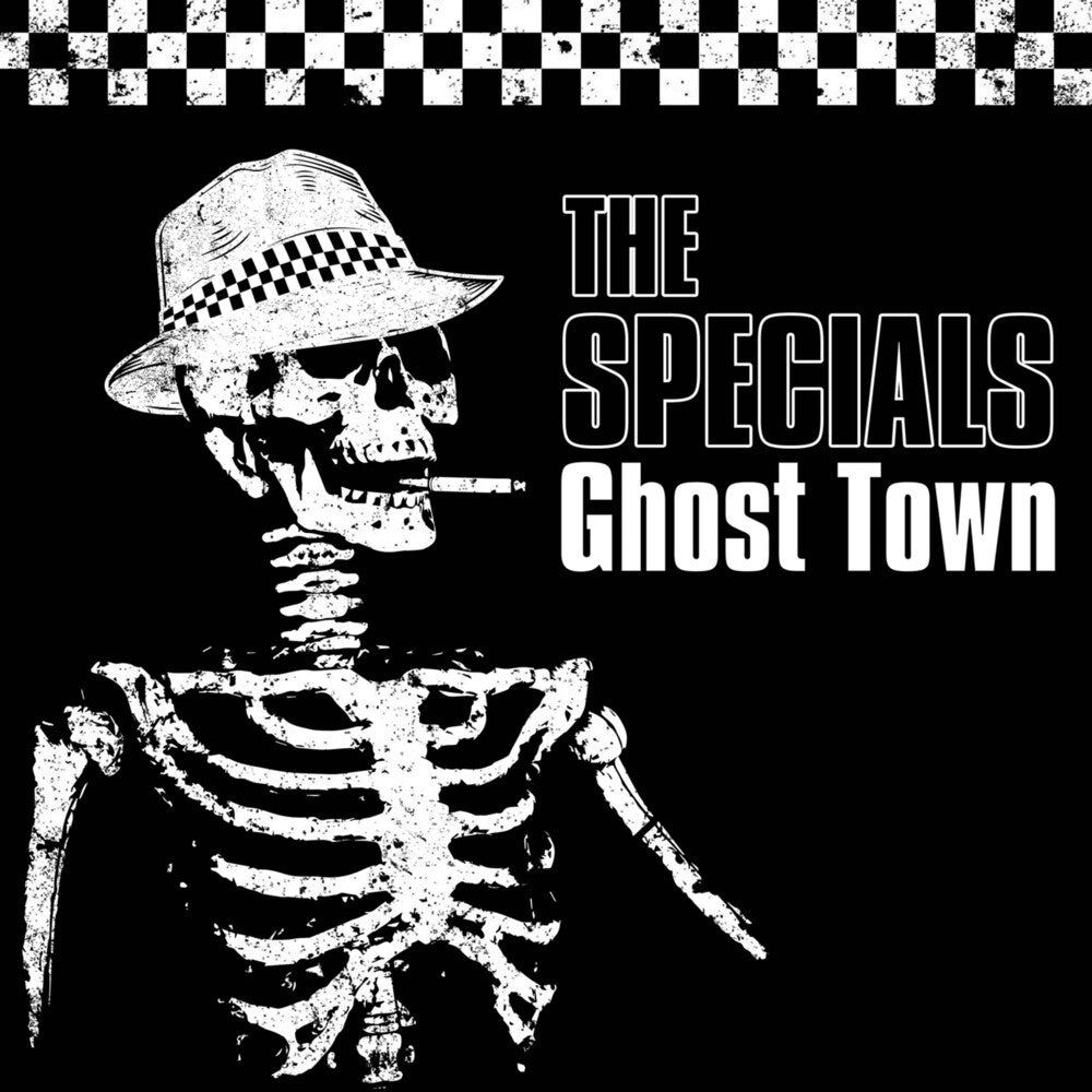 the album cover for The Specials - Ghost Town - Black/White Splatter (Blk) [Colored Vinyl]