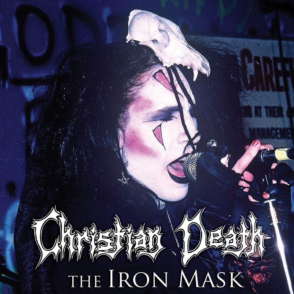 the album cover for Christian Death - Iron Mask - Silver/Purple Splatter (Bonus Tracks)