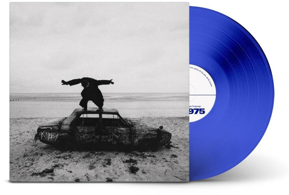 the album cover for The 1975 - Being Funny In A Foreign Language [Limited Edition Transparent Blue LP]