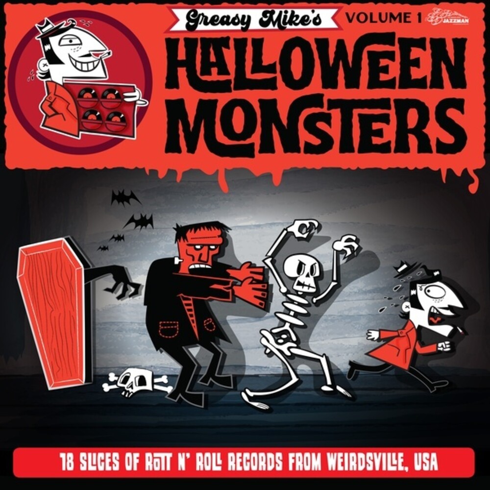 the album cover for Greasy Mike's Halloween Monsters / Various - Greasy Mike's Halloween Monsters / Various (Uk)