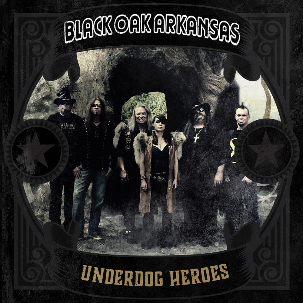the album cover for Black Oak Arkansas - Underdog Heroes - Gold [Colored Vinyl] (Gol)