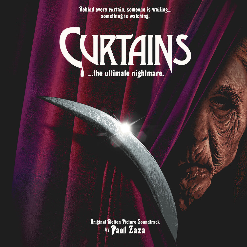 the album cover for Paul Zaza - Curtains - O.S.T. [Clear Vinyl] (Red)