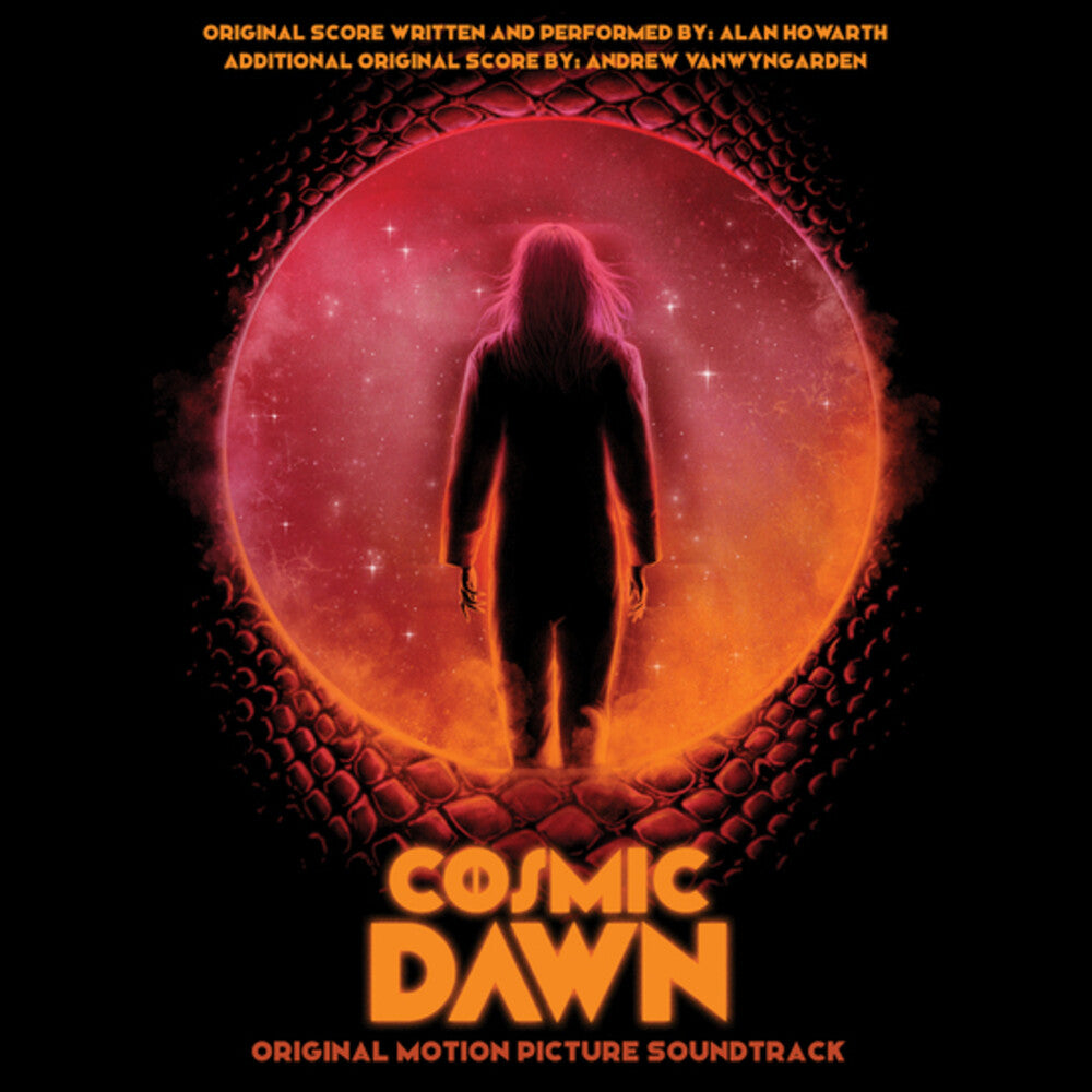 the album cover for Alan Howarth  / Vanwyngarden,Andrew (Colv) (Red) - Cosmic Dawn - O.S.T. [Colored Vinyl] (Red)