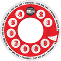 the album cover for Say She She - Trouble / In My Head - Opaque Red [Clear Vinyl] (Red)