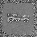 the album cover for Oozing Wound - We Cater To Cowards [Colored Vinyl] [Limited Edition] (Slv) [Indie Exclusive]