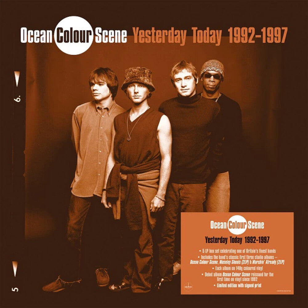 the album cover for Ocean Colour Scene - Yesterday Today 1992-1997 (Blue) [Colored Vinyl] [Limited Edition] (Uk)