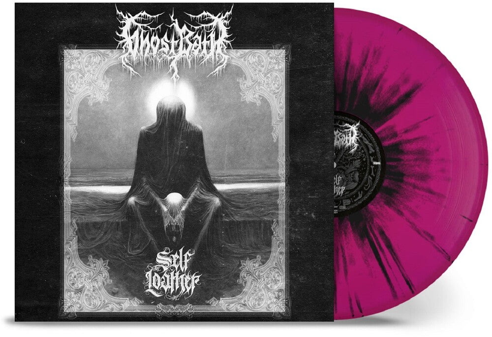 the album cover for Ghost Bath - Self Loather - Trans-Violet W/ Black Splatter