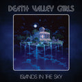 the album cover for Death Valley Girls - Islands In The Sky - Neon Orange/green Splatter