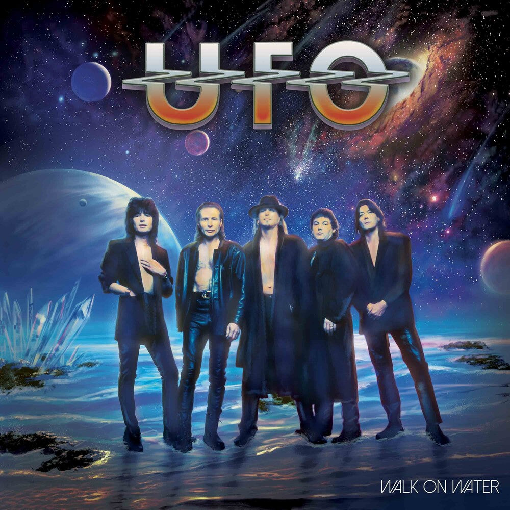 the album cover for UFO - Walk On Water - Clear/Blue (Blue) [Colored Vinyl] [Remastered]