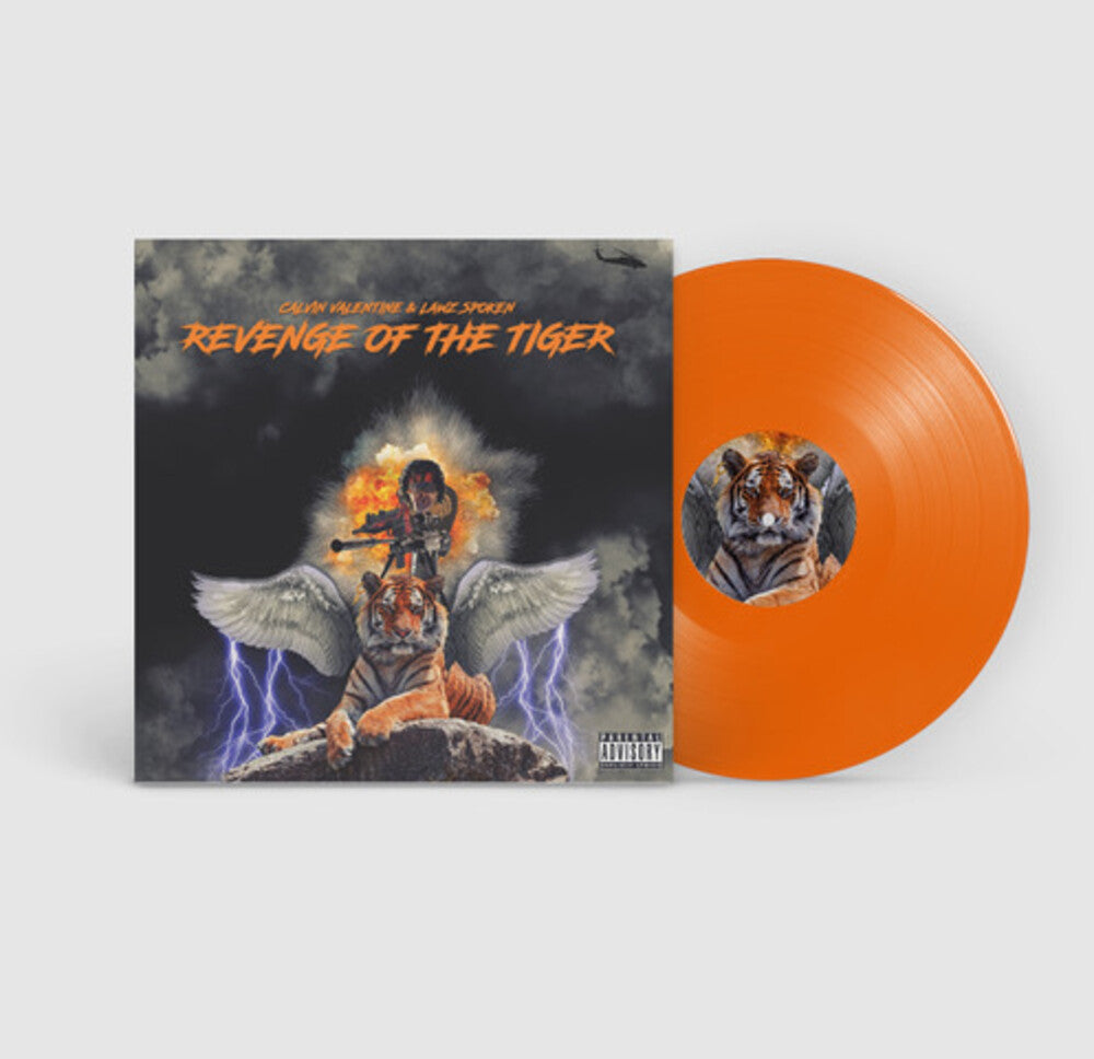 the album cover for Calvin Valentine  / Lawz Spoken - Revenge Of The Tiger