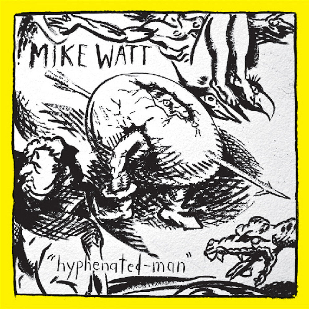 the album cover for Mike Watt - Hyphenated-Man (Blk) [Colored Vinyl] (Ylw)