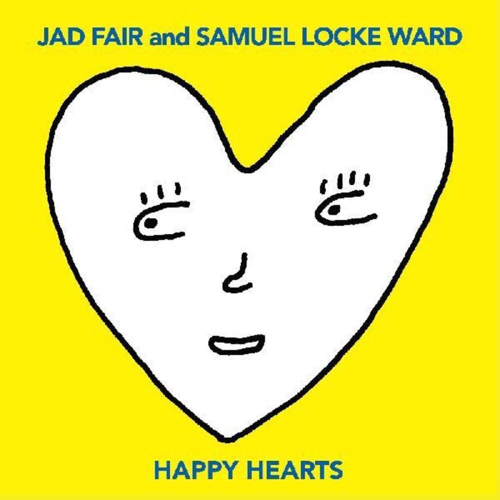 the album cover for Jad Fair  / Ward,Samuel Locke - Happy Hearts [Colored Vinyl] (Ylw)