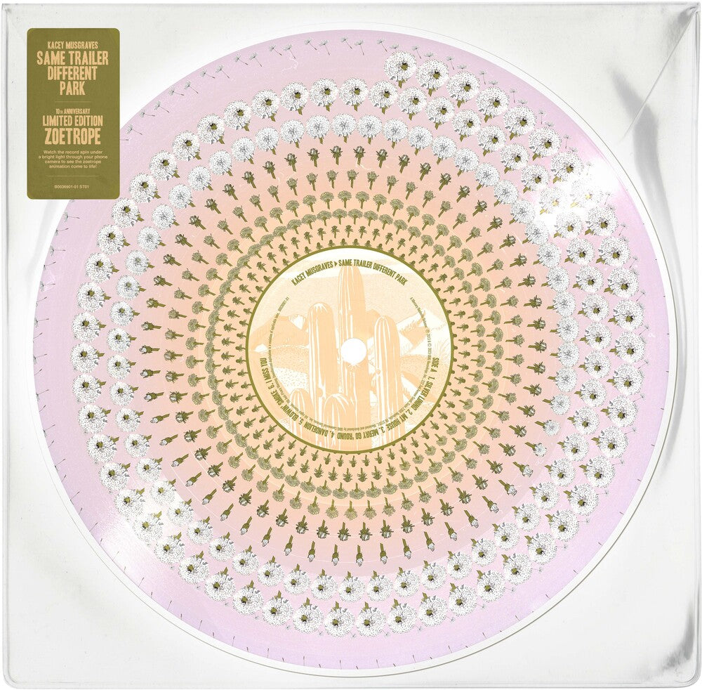 the album cover for Kacey Musgraves - Same Trailer Different Park: 10th Anniversary Edition [Limited Edition Picture Disc- Zoetrope LP]