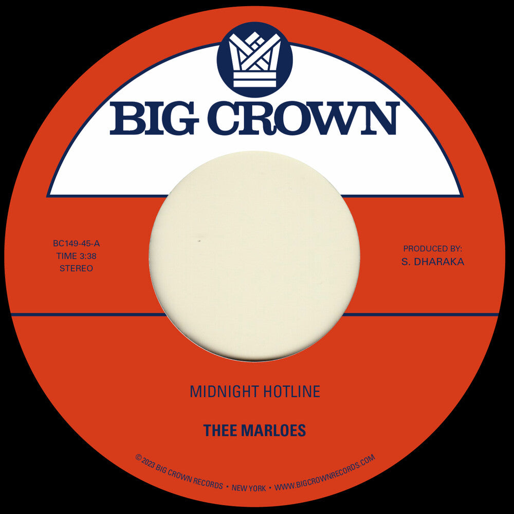 the album cover for Thee Marloes - Midnite Hotline B/W Beri Cinta Waktu