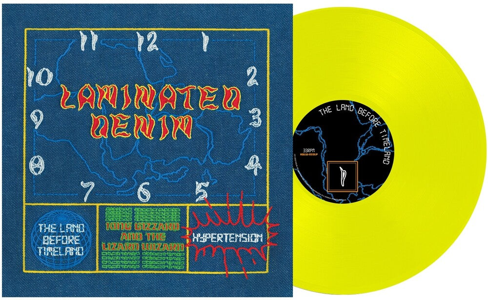 the album cover for King Gizzard & The Lizard Wizard - Laminated Denim [Indie Exclusive Limited Edition Lemon Sun Edition LP]