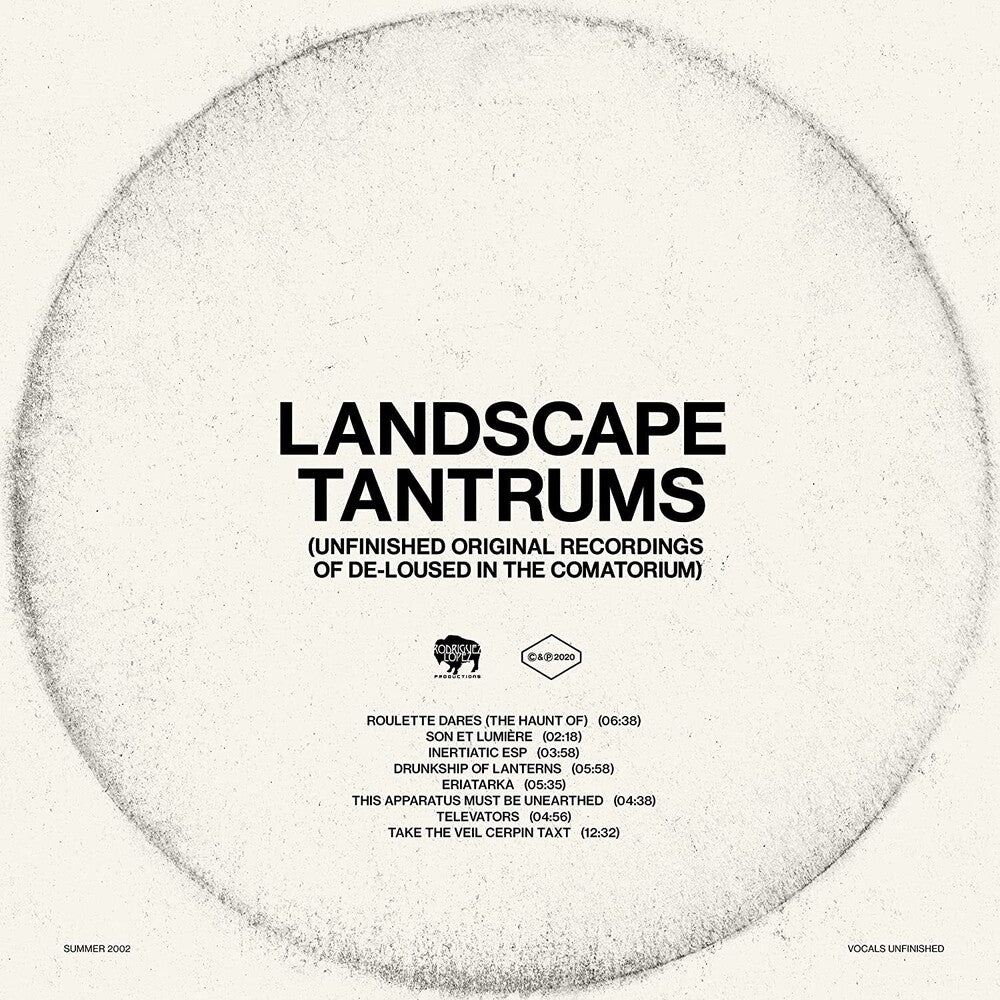 the album cover for The Mars Volta - Landscape Tantrums - Unfinished Original Recordings Of De-Loused In The Comatorium Black [LP]