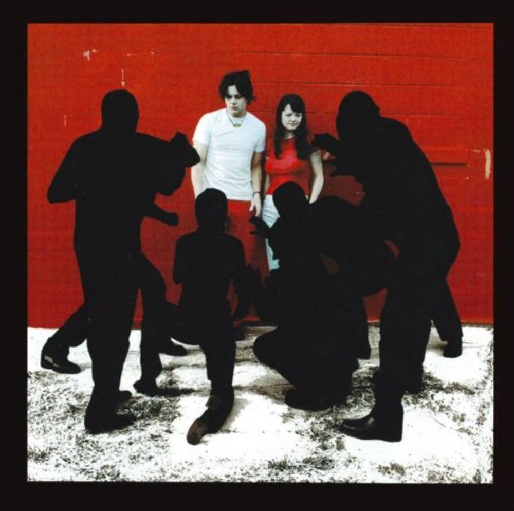 the album cover for The White Stripes - White Blood Cells: 20th Anniversary Edition [Indie Exclusive Limited Edition Peppermint Pinwheel LP]