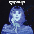 the album cover for Gunship - Black Blood Red Kiss [Limited Edition White w/ Red Splatter Vinyl Single]