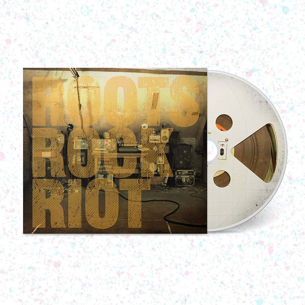 the album cover for Skindred - Roots Rock Riot