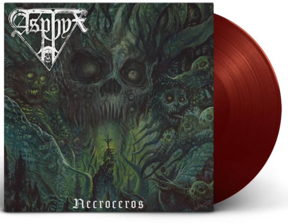 the album cover for Asphyx - Necroceros [Indie Exclusive Limited Edition Brick Red LP]