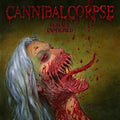 the album cover for Cannibal Corpse - Violence Unimagined [Indie Exclusive Limited Edition White w/ Olive Green Melt LP]