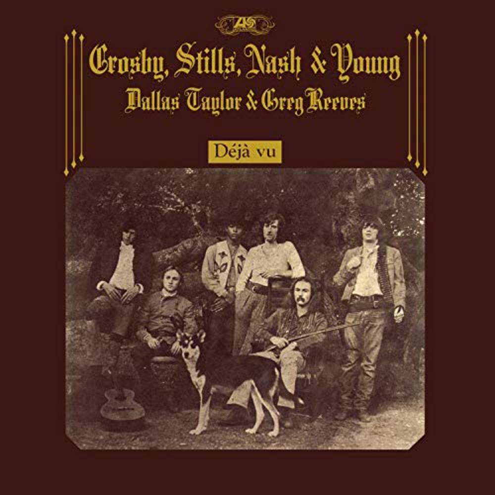 the album cover for Crosby, Stills, Nash & Young - Deja Vu:  50th Anniversary [Limited Edition Deluxe Box Set]